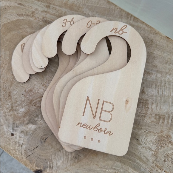 Wooden Baby Closet Dividers Set Nursery | Newborn–24M Clothing Organizers | NWT - Picture 4 of 7
